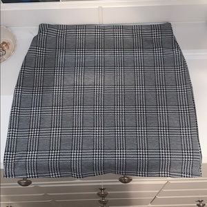 plaid stretchy skirt